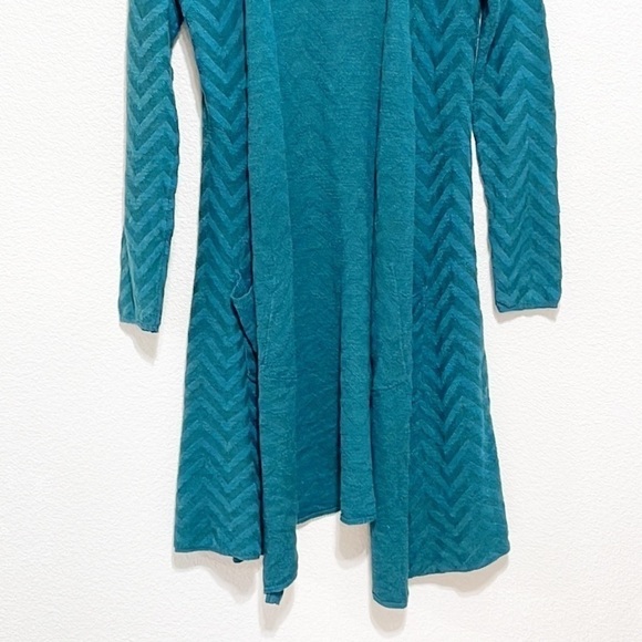 Moth Long Teal Green Duster Cardigan Anthropologie Size S/P - Picture 3 of 12